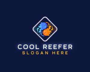 Heat Cool Refrigeration logo design