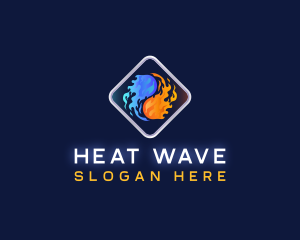 Heat - Heat Cool Refrigeration logo design