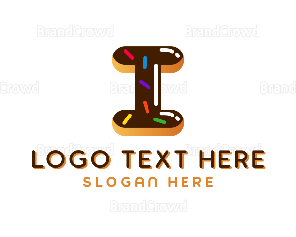 Chocolate Sprinkle Letter I Logo