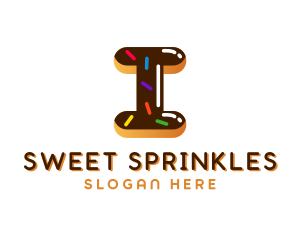 Sprinkles - Chocolate Sprinkle Letter I logo design