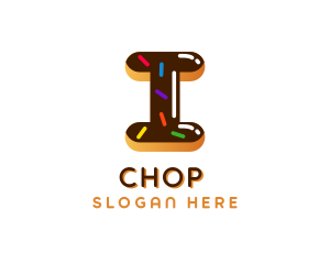 Icing - Chocolate Sprinkle Letter I logo design