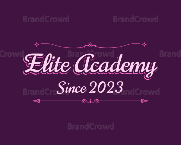 Elegant Princess Text Logo