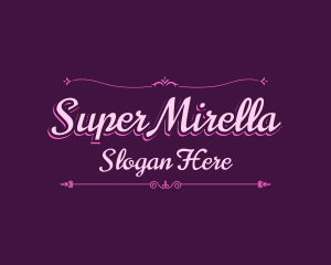 Elegant Princess Text Logo