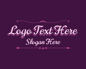 Elegant Princess Text Logo