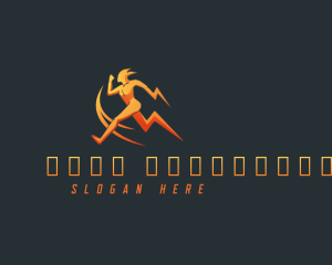 Technology - Fast Runner Lightning logo design