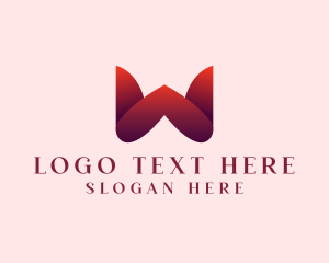 Lover - Heart Dating App Letter W logo design