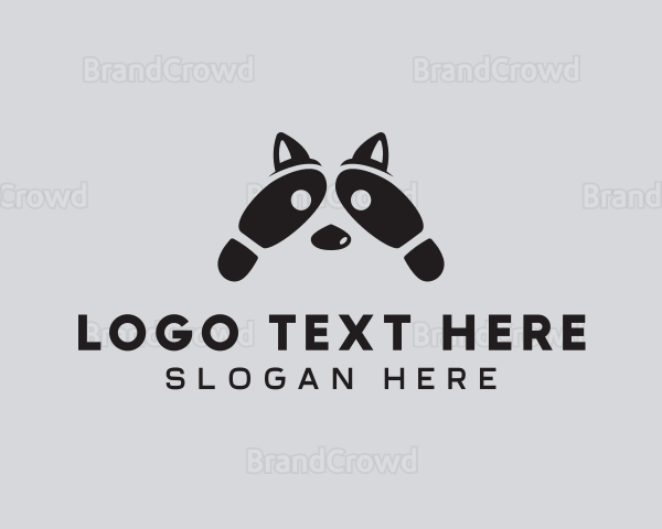 Raccoon Shoe Footprint Logo