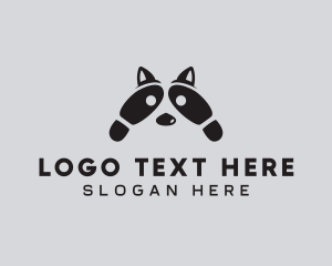 Raccoon - Raccoon Shoe Footprint logo design