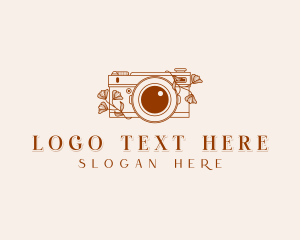 Photo Booth - Floral Camera Studio logo design