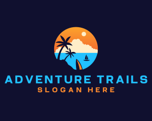 Travel Boat Vacation logo design