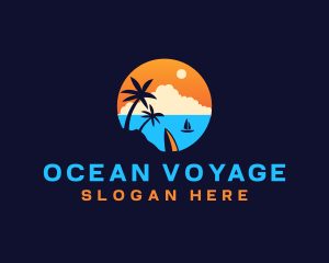 Travel Boat Vacation logo design