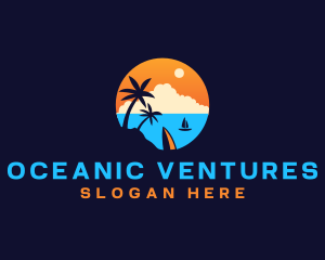 Travel Boat Vacation logo design