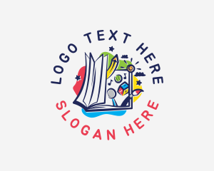Bookstore - Kindergarten Education Book logo design