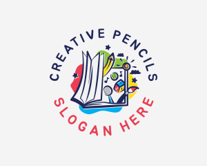 Kindergarten Education Book logo design