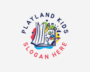 Kindergarten Education Book logo design