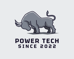 Livestock - Charging Wild Bull logo design