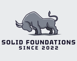 Buffalo - Charging Wild Bull logo design