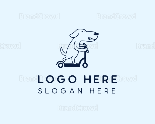 Dog Puppy Scooter Logo
