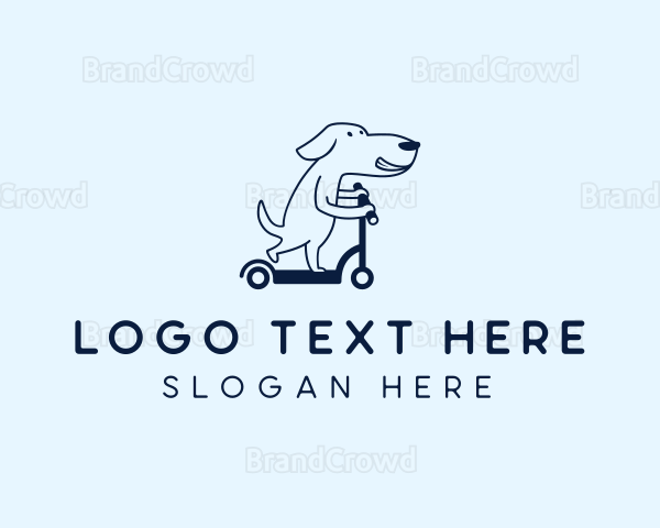 Dog Puppy Scooter Logo