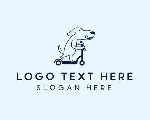 Puppy - Dog Puppy Scooter logo design
