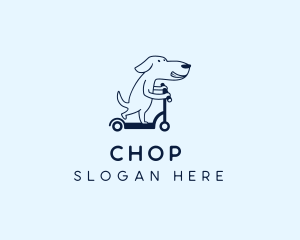 Dog Puppy Scooter Logo