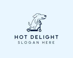 Dog Puppy Scooter logo design