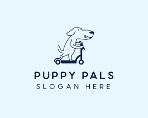 Dog Puppy Scooter logo design