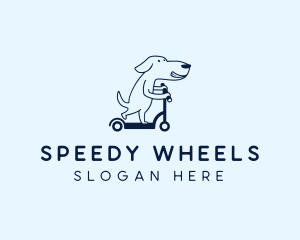 Scooter - Dog Puppy Scooter logo design