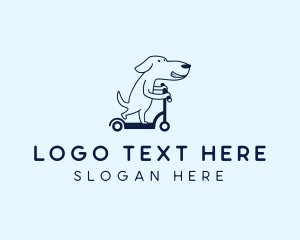 Mascot - Dog Puppy Scooter logo design