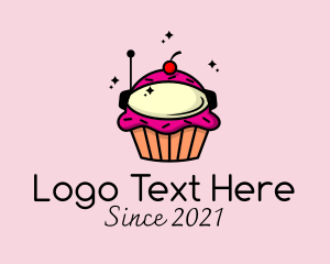 Dessert - Cupcake Dessert Astronaut logo design