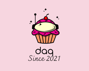 Sweet - Cupcake Dessert Astronaut logo design