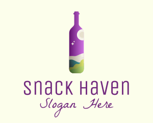 Wine Liquor Travel logo design