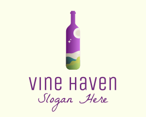 Wine Liquor Travel logo design