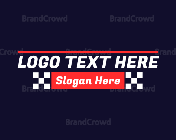 Automotive Racing Text Logo