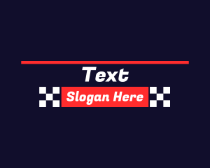 Automotive Racing Text  logo design