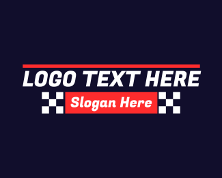 Automotive Racing Text  Logo