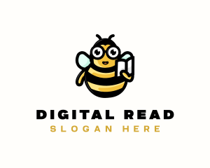 Reading Bee Learning  logo design