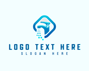 Purified - Pluming Aqua Faucet logo design