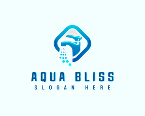 Pluming Aqua Faucet logo design