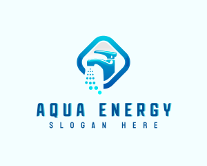 Pluming Aqua Faucet logo design