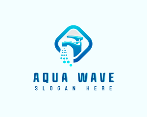 Aqua - Pluming Aqua Faucet logo design