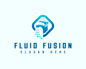 Pluming Aqua Faucet logo design