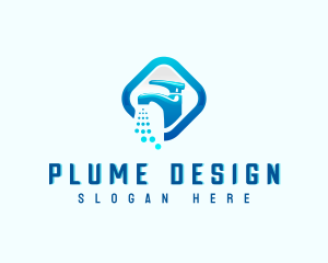 Pluming Aqua Faucet logo design