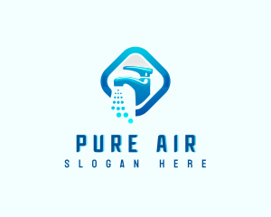 Pluming Aqua Faucet logo design