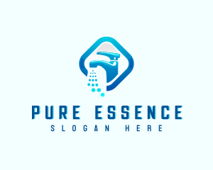 Pure - Pluming Aqua Faucet logo design