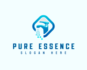 Pluming Aqua Faucet logo design