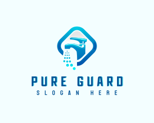 Pluming Aqua Faucet logo design