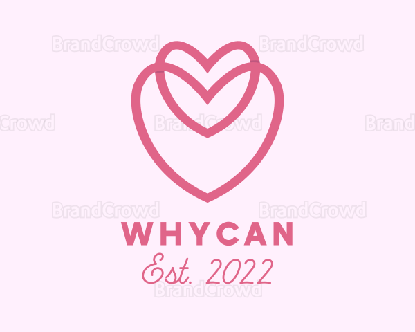 Pink Dating Heart Logo