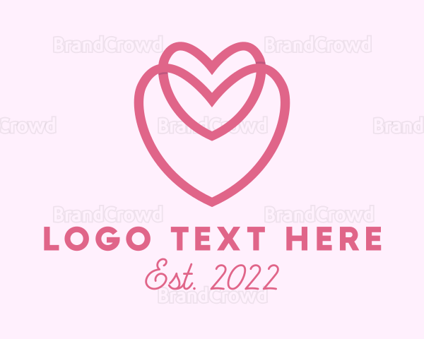Pink Dating Heart Logo