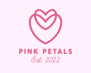 Pink Dating Heart logo design